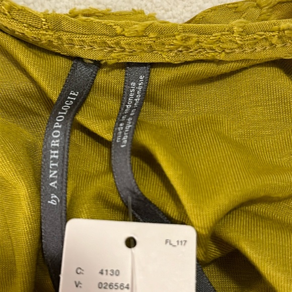 NWT green/mustard Anthropologie BOHO dress size medium - Picture 3 of 8
